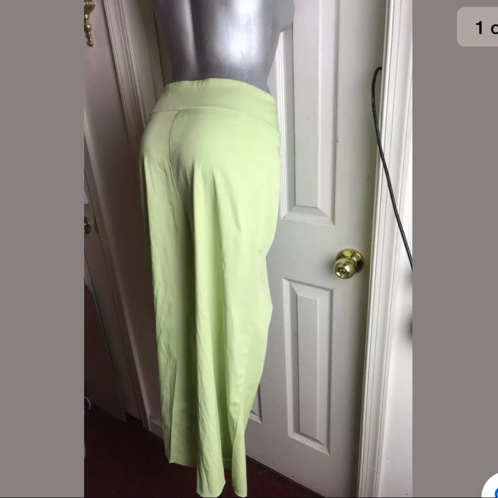 FASHION BUG CROP PANT SIZE 14 STRETCH GREEN-CAREER